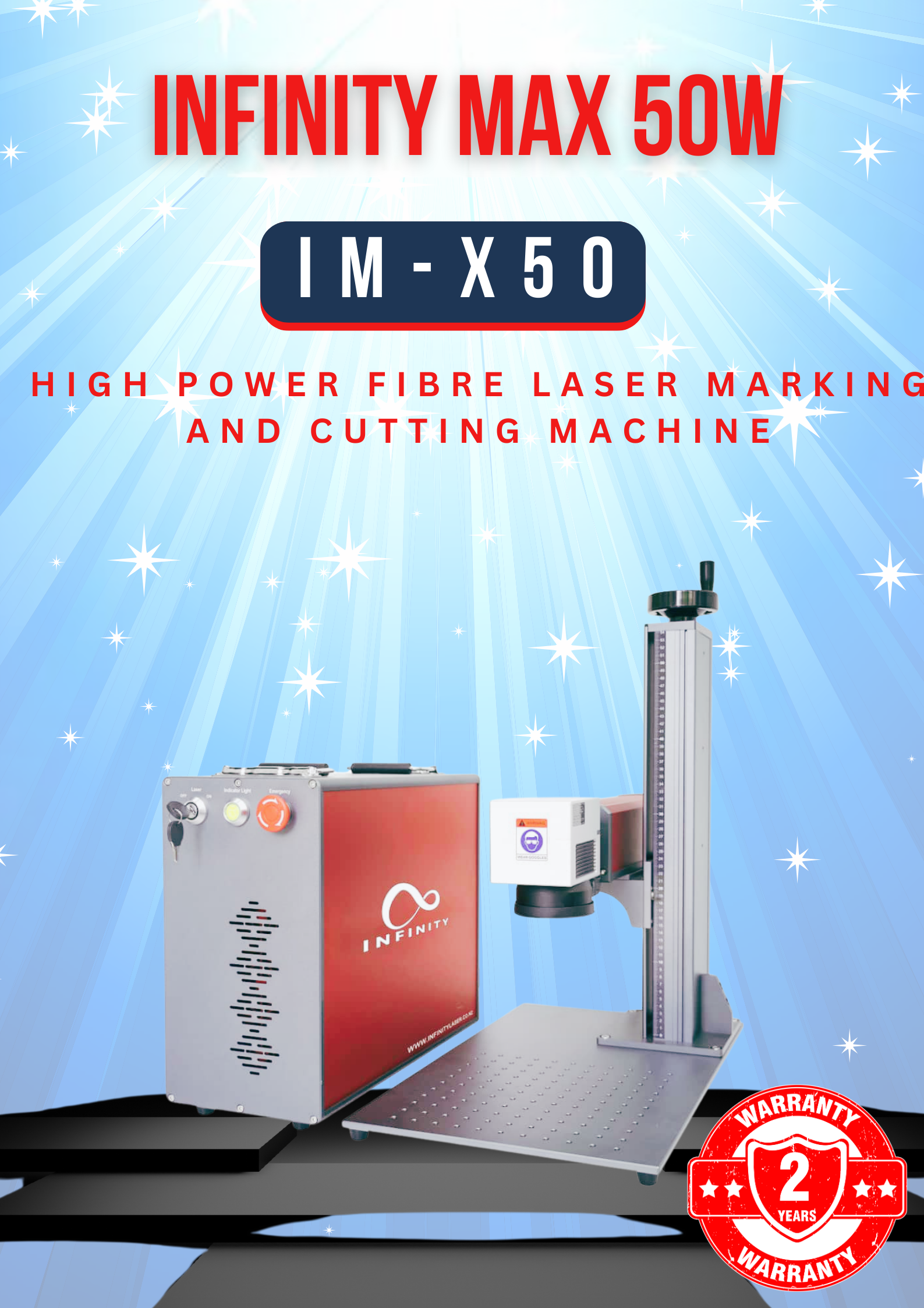 INFINITY LASER 50W MAX Fibre Laser Machine