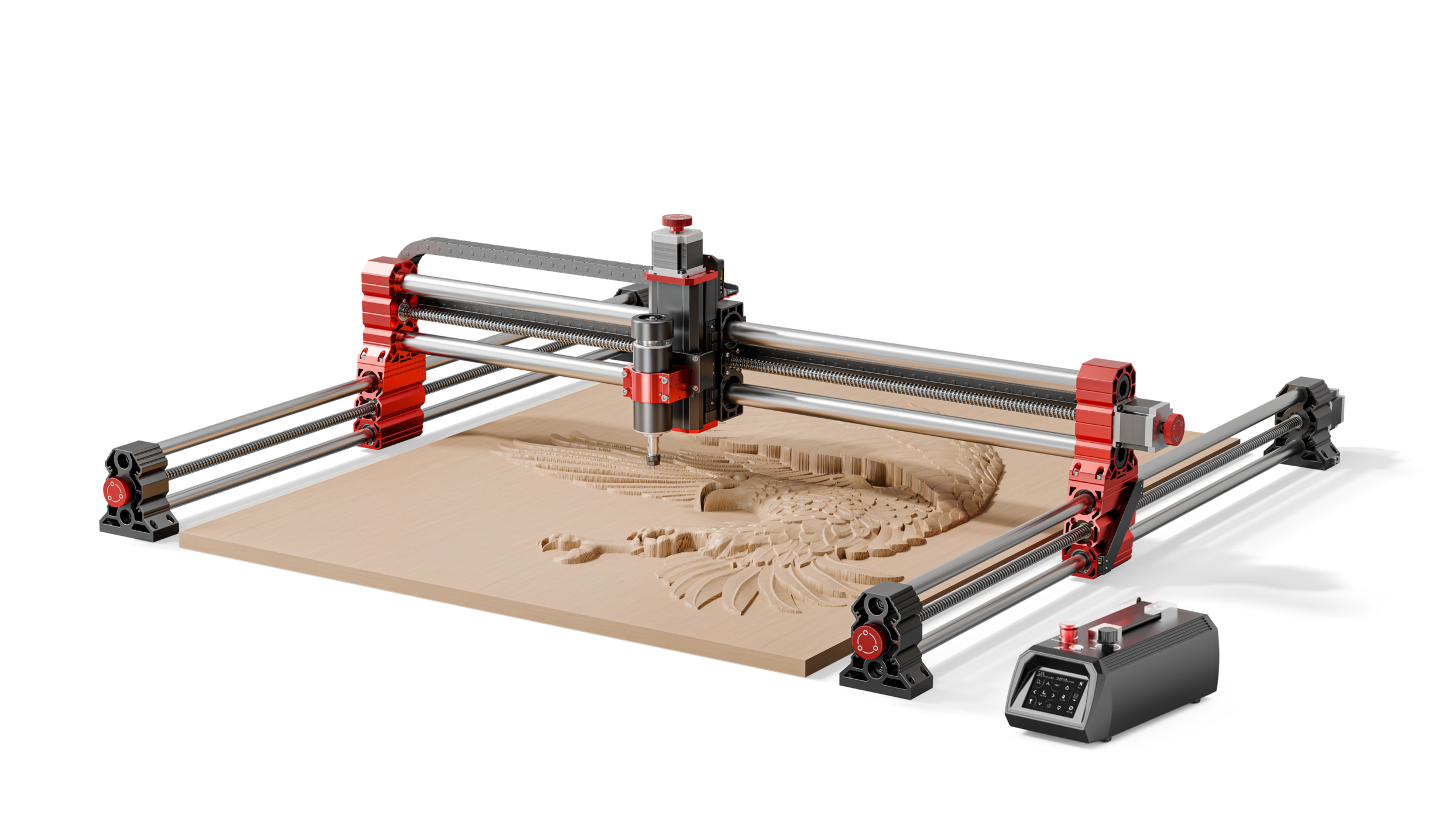 TTC H40 CNC Router 1000x1000mm Work Area, Dual 500W & 800W Spindle