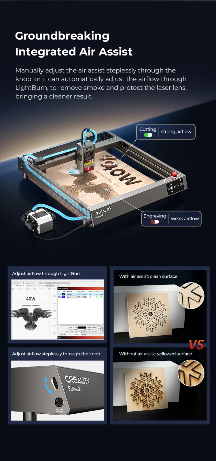 Creality Falcon-2 40W Laser Engraver and Cutter