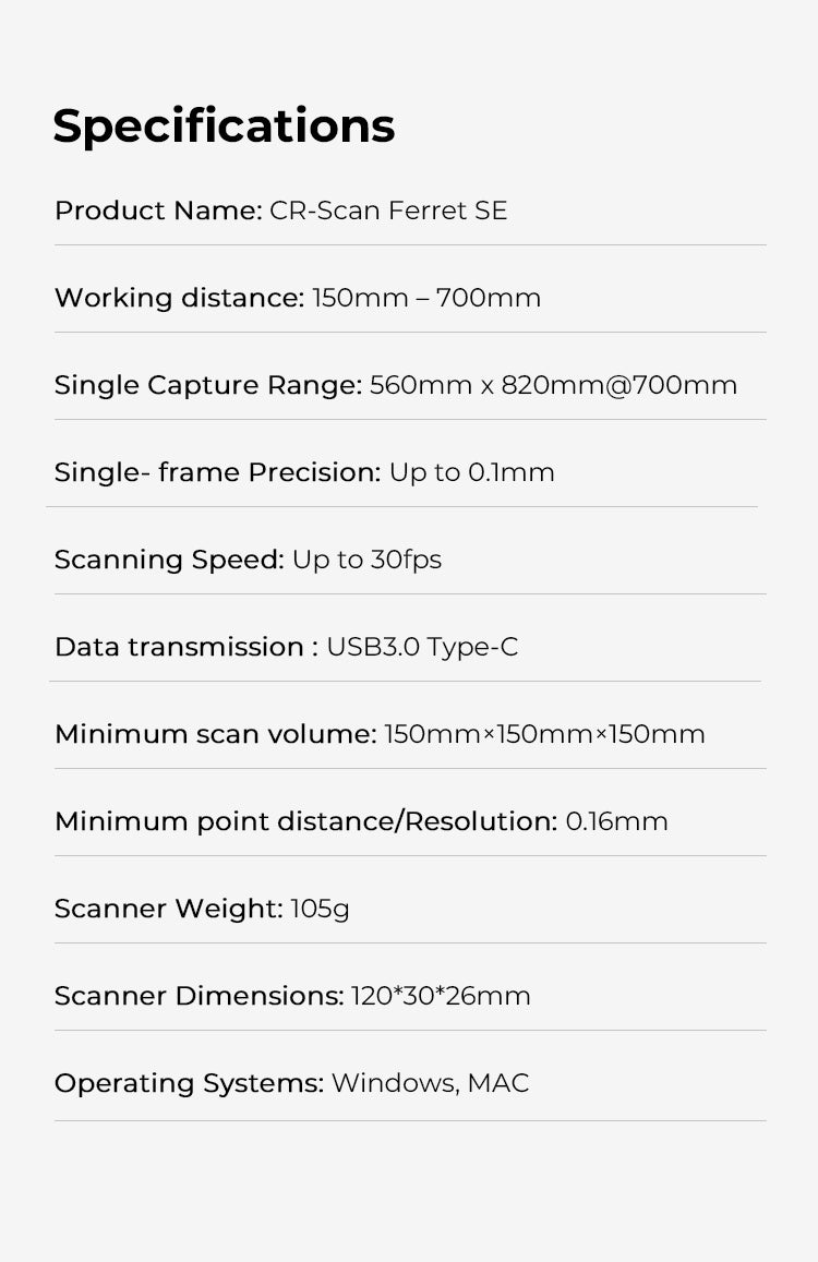 Creality SCAN Ferret SE 3D Scanner
