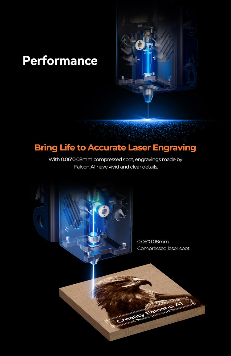 Creality Falcon A1 Enclosed 10W Diode Laser Machine