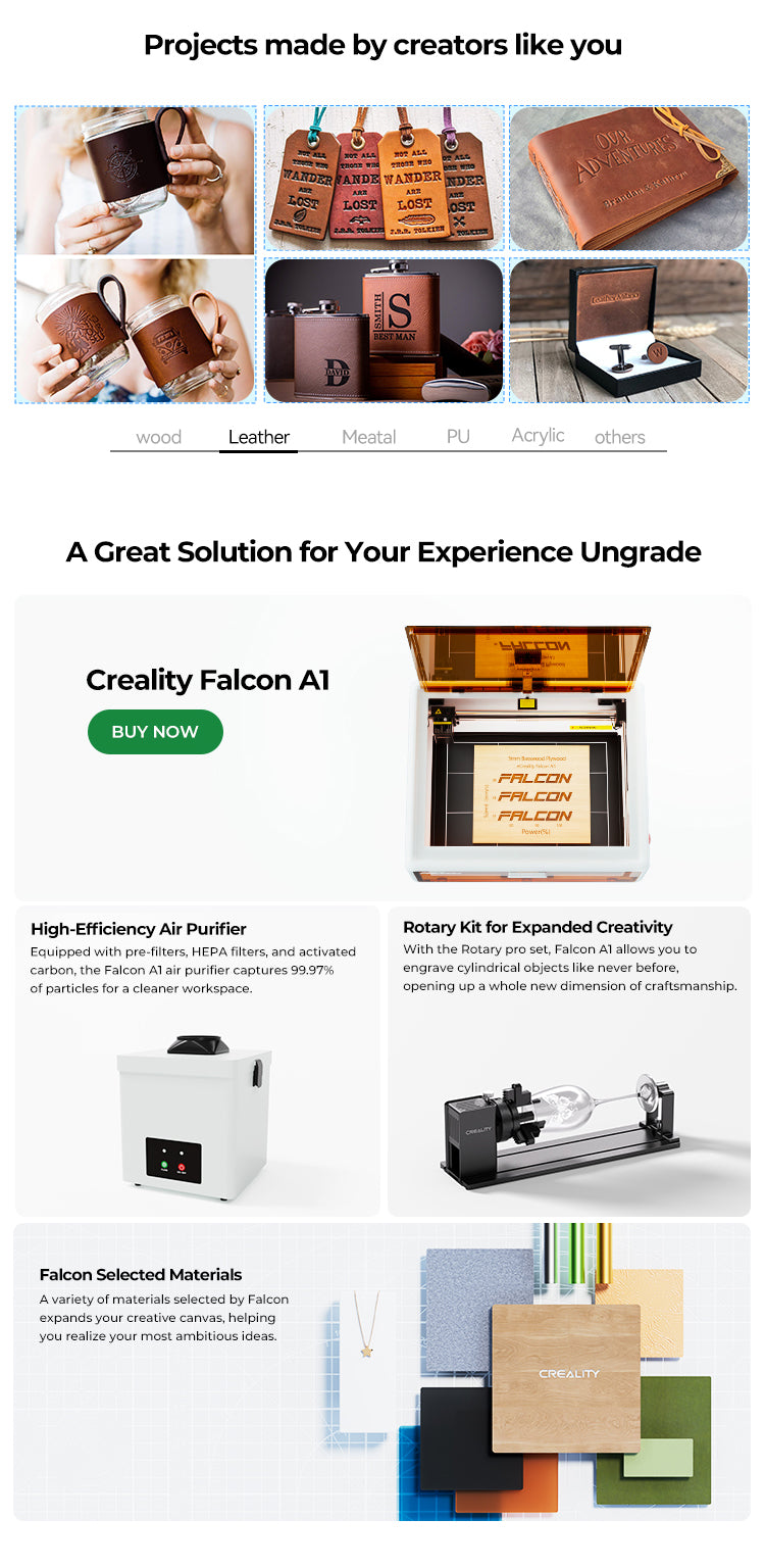 Creality Falcon A1 Enclosed 10W Diode Laser Machine