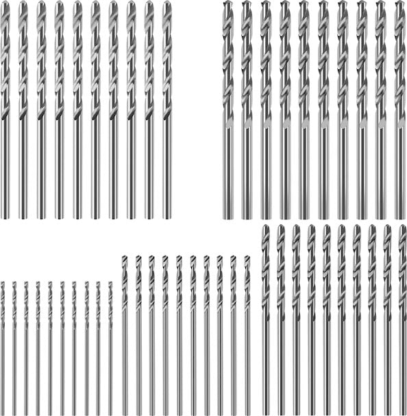 Diamond coated CNC drill bit set, set of 50