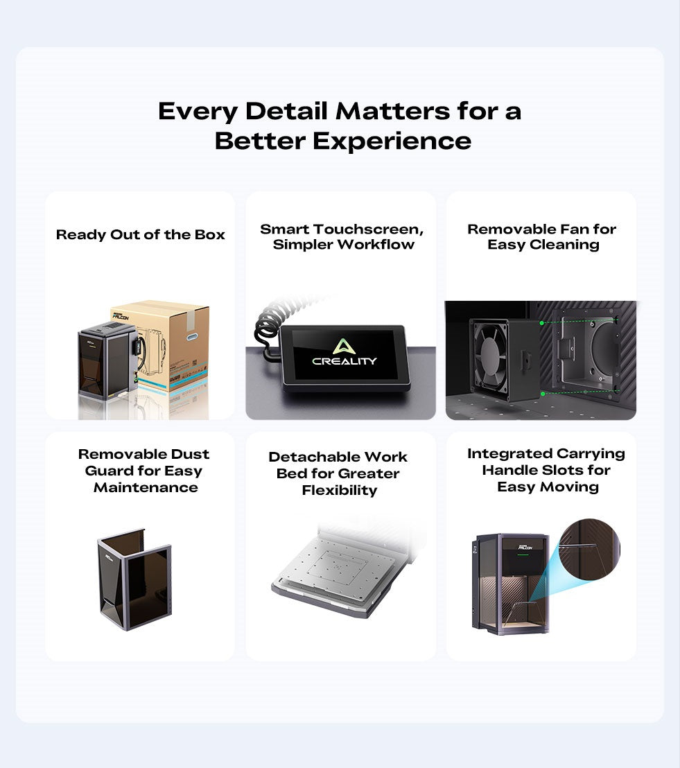 Creality Falcon T1 5-in-1 Fiber Laser 20W