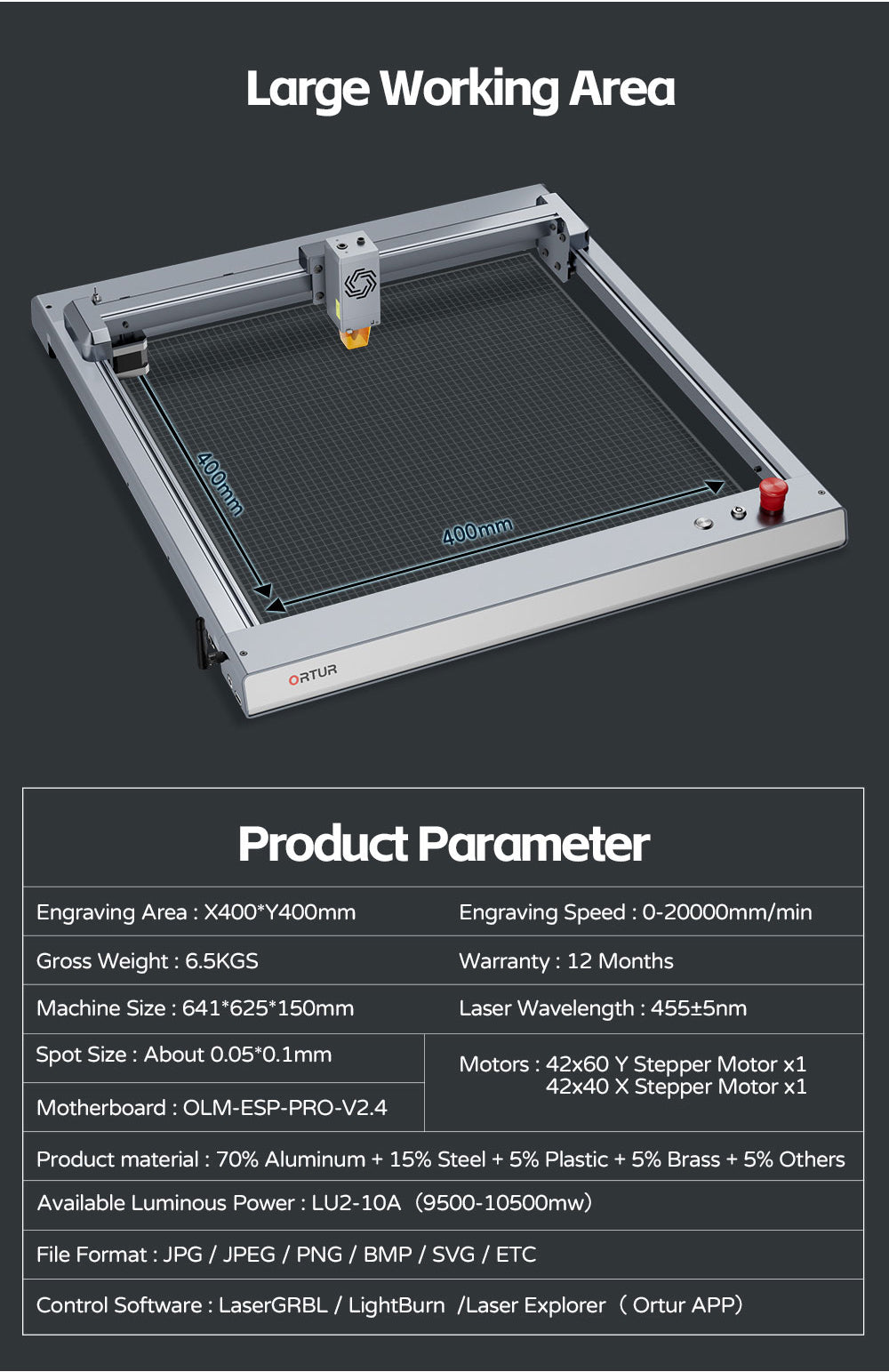 Ortur Laser Master 3 20W Laser Engraver & Cutter Machine with Ortur Air Pump