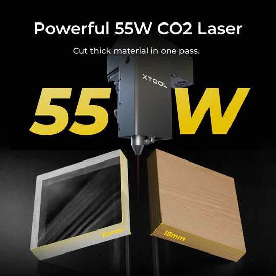 xTool P2S Grey 55W  Smart Desktop CO2 Laser Machine