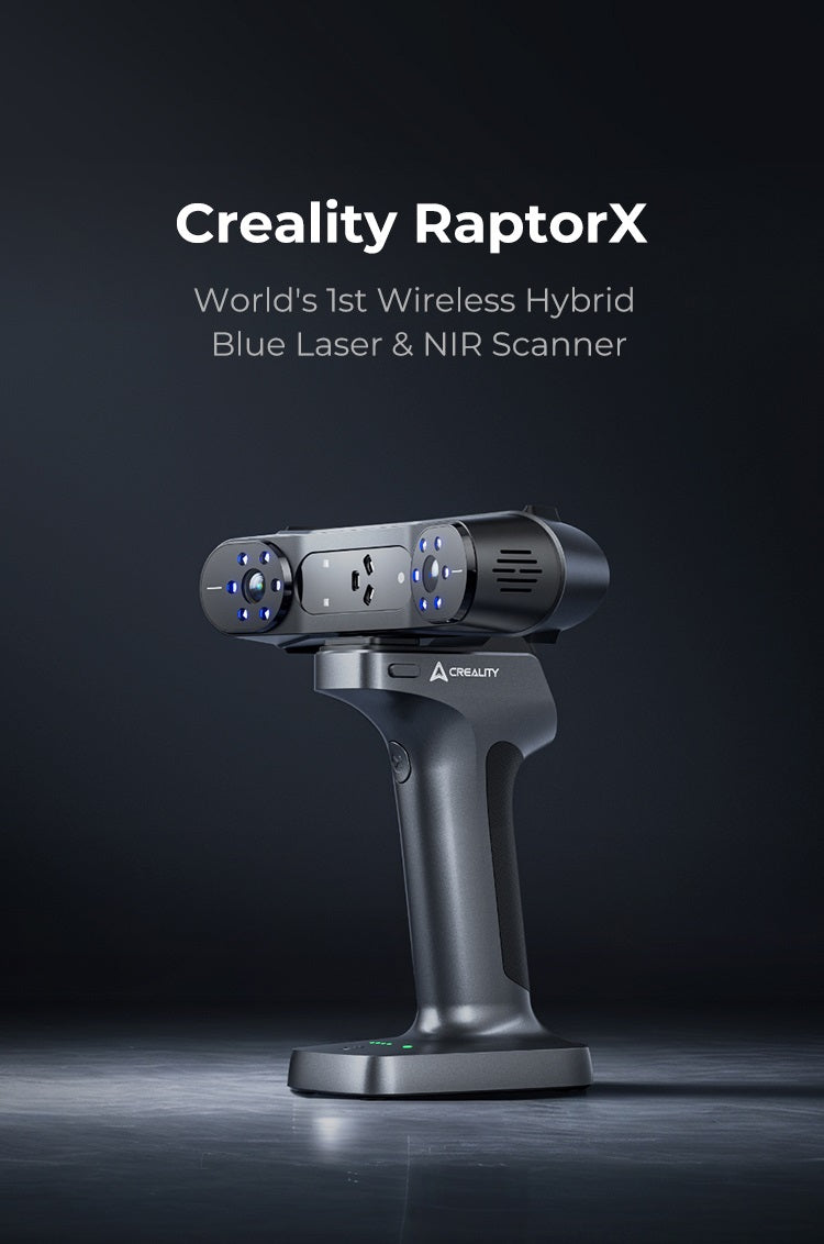 Creality RaptorX 3D Scanner Scan Bridge Combo- World's 1st Wireless Hybrid Blue Laser NIR Scanner