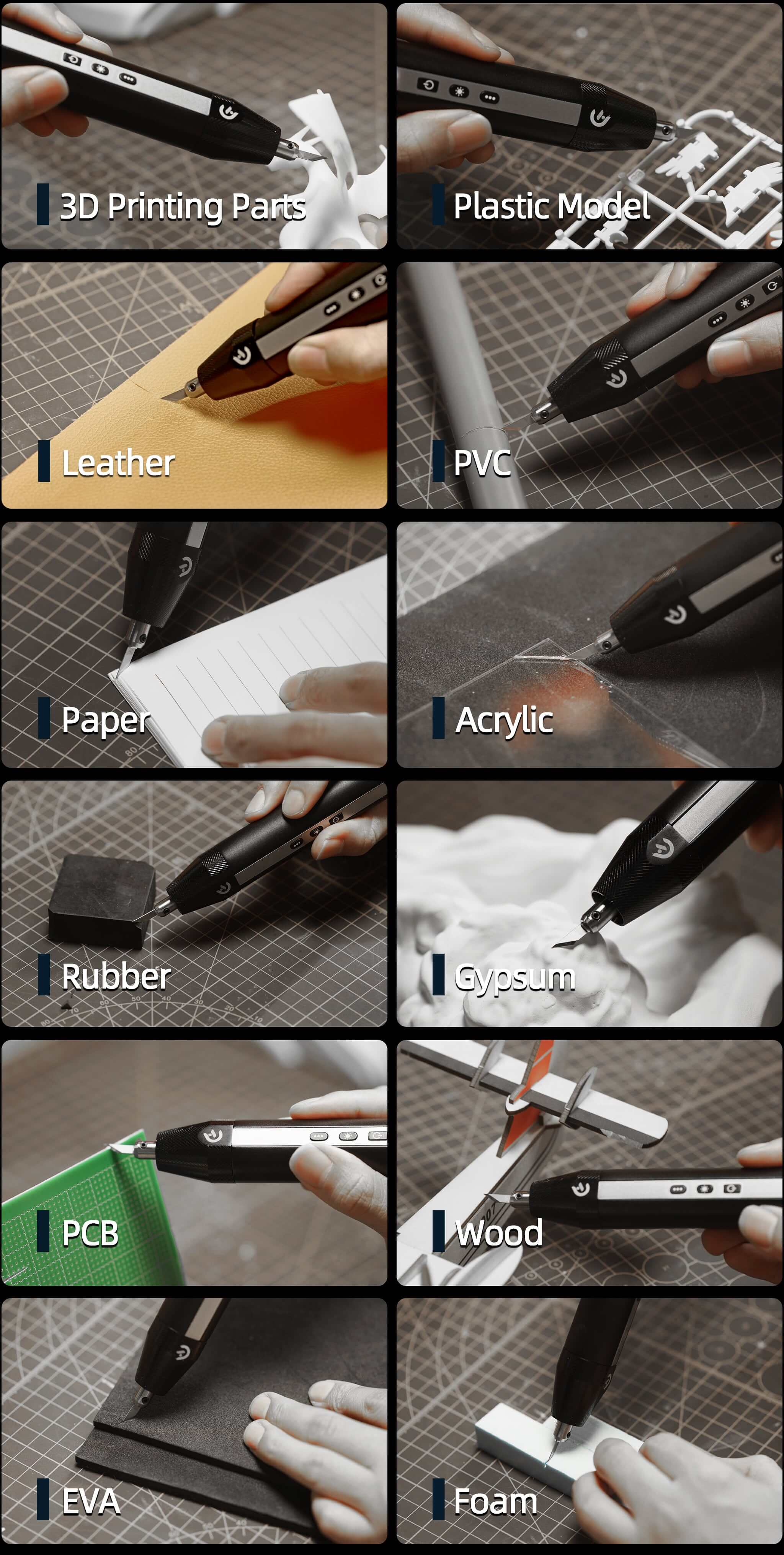 Twotrees Hanboost C1 Ultrasonic Cutter for CNC and 3D printing fine details