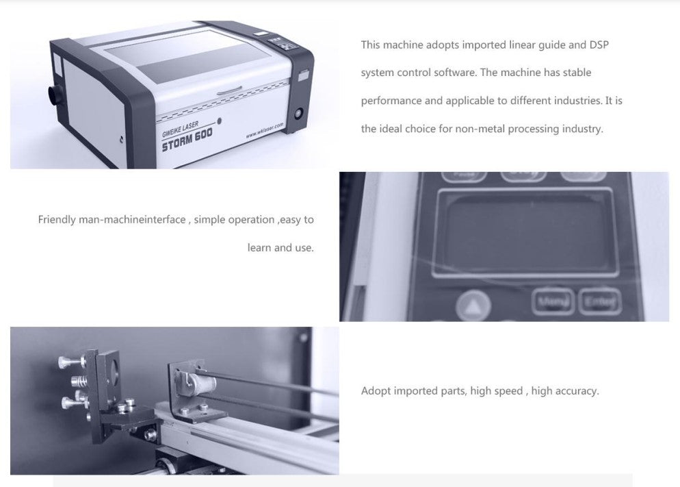 Gweike STORM600 60W CO2 Laser Engraver 600x400mm
