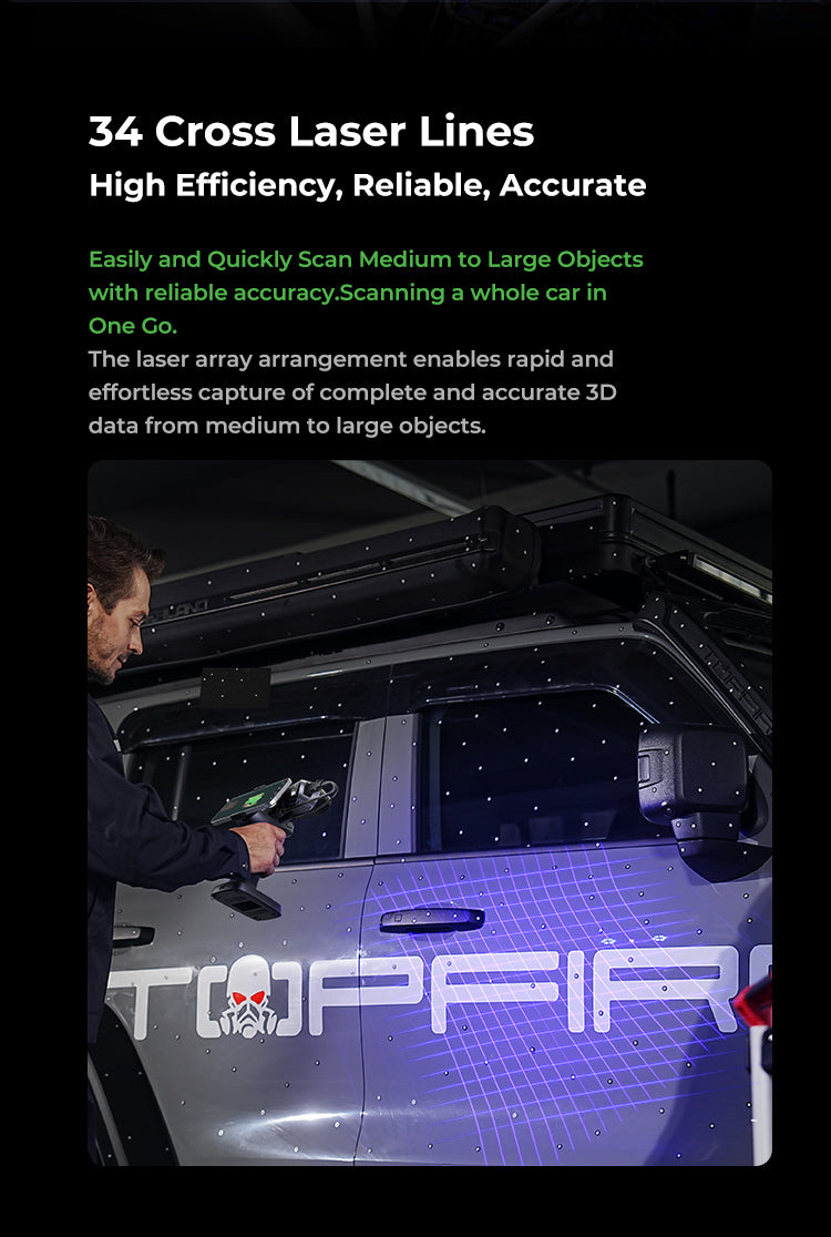 Creality RaptorX 3D Scanner Scan Bridge Combo- World's 1st Wireless Hybrid Blue Laser NIR Scanner