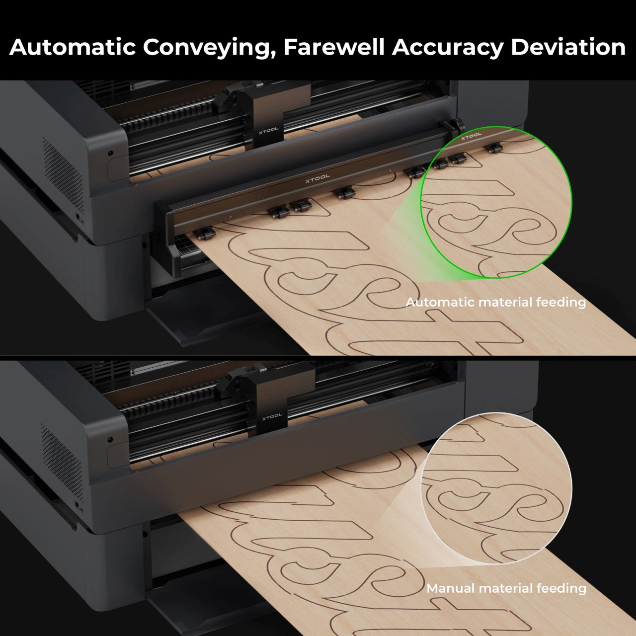 xTool Automatic Conveyor Feeder Rails for xTool P2