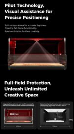 Creality Falcon2 Pro 22W, Fully Enclosed Laser Engraver & Cutter - Image 2