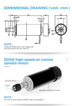 Upgraded 500W Spindle Kit for CNC Machines - Image 2