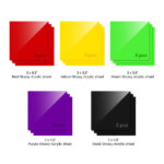 3mm RED Acrylic Sheets 300x300mm (3pcs) - Image 2