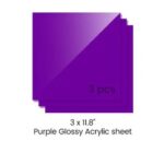 3mm Purple Acrylic sheets 300x300mm (3pcs)