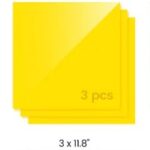 3mm Yellow Acrylic Sheets 300x300mm (3pcs)