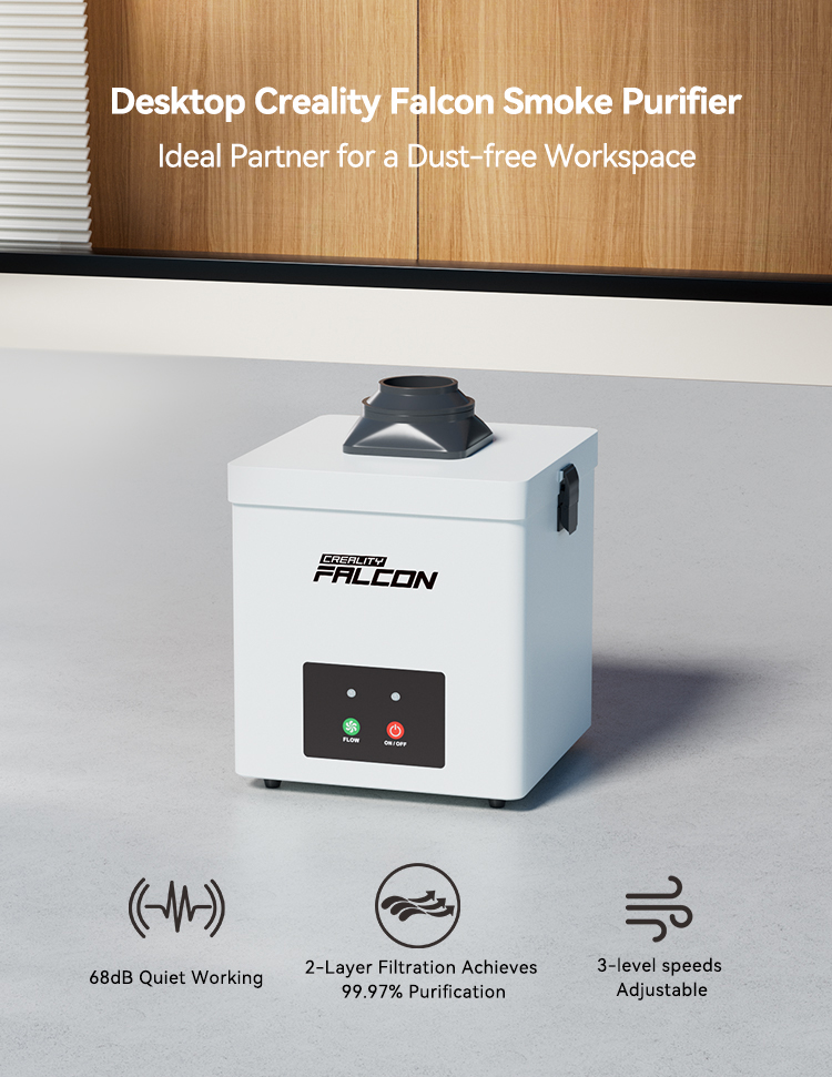 Desktop Purifier YW45-1 Creality Desktop Falcon Smoke Purifier YW45 - Image 1