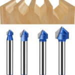 V-groove CNC cutter 90° 6 mm set of 4 - Image 3